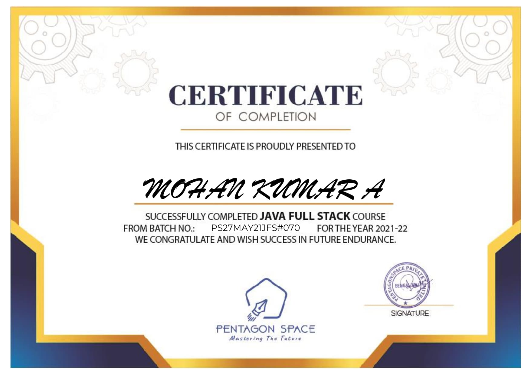 my certificates