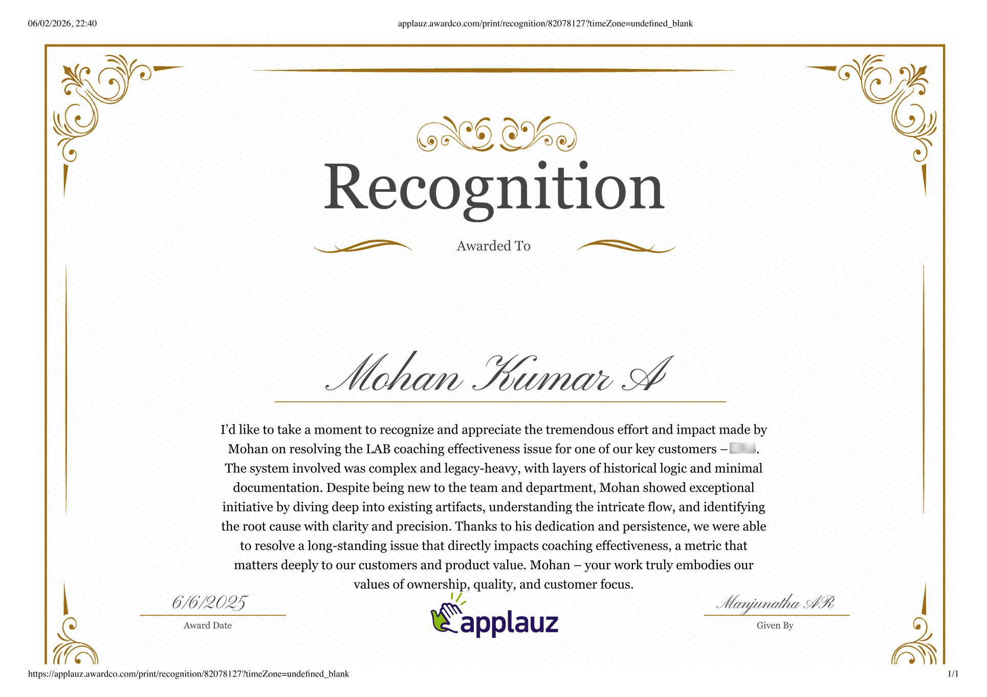Awardco Recognition — Lytx