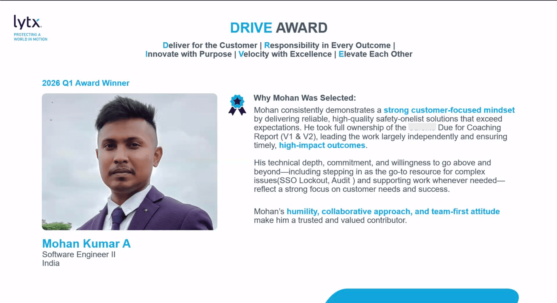 DRIVE Award — Lytx